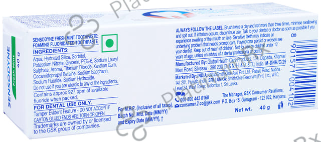 Sensodyne Fresh Mint Toothpaste 40gm