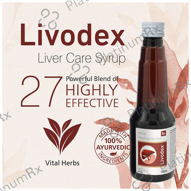 Livodex Herbal Hepatoprotective Syrup (200ml Each) 1 Bottle