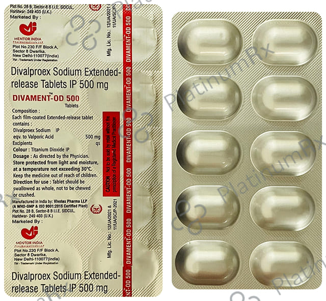 Divament OD 500mg Tablet 10s