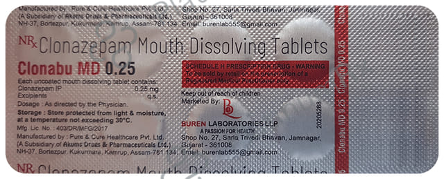 Clonabu MD 0.25 Tablet
