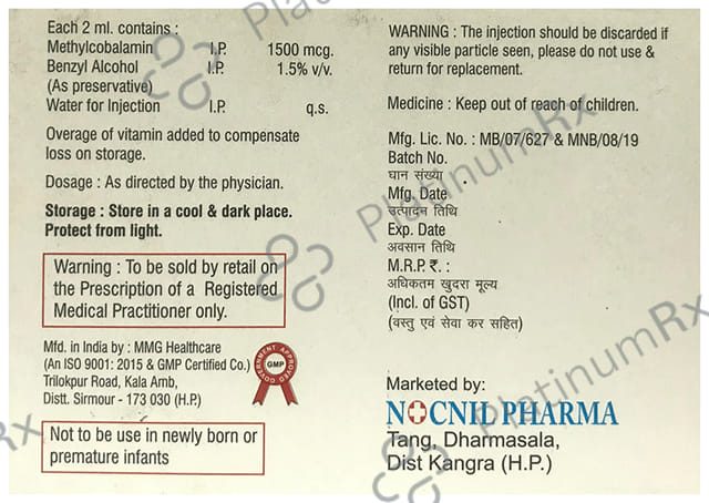 Begonia 1500mcg Injection 2ml