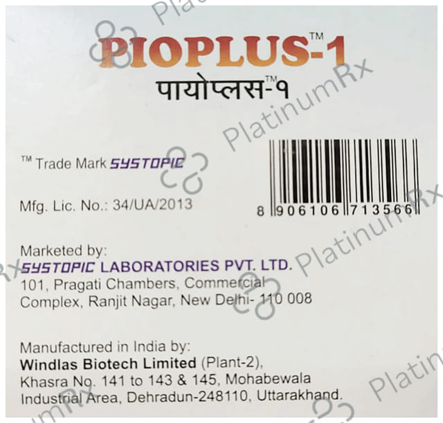 Pioplus 1/500/15mg Tablet SR 15s