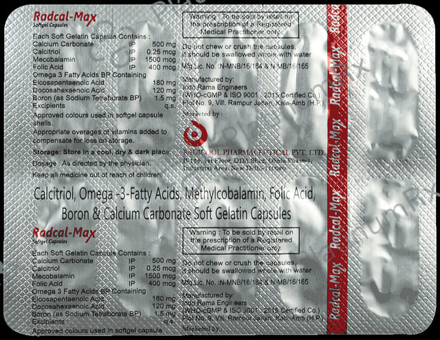 Radcal Max Softgel Capsule 10s