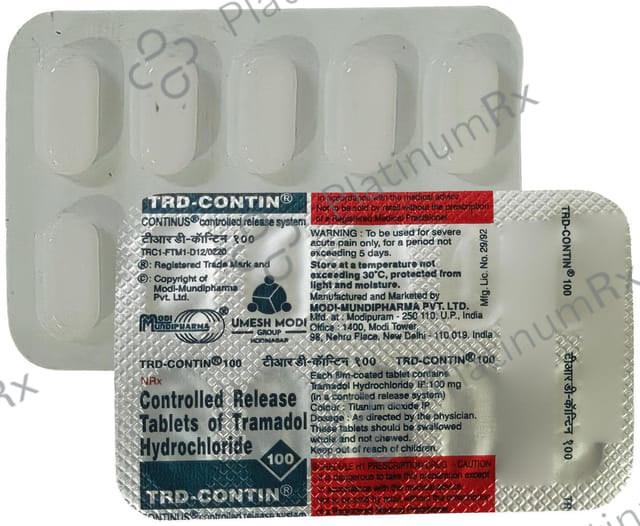 Trd Contin 100mg Tablet CR