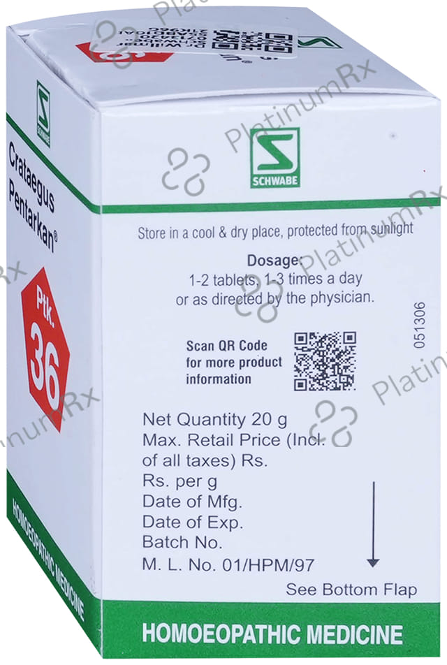 Dr Willmar Schwabe India Crataegus Pentarkan Tablet
