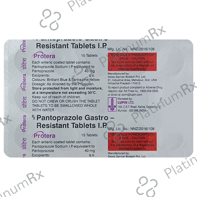 Protera 40mg Tablet 15s