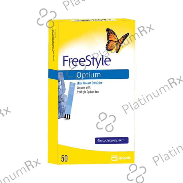 FreeStyle Optium Blood Glucose Test Strip 50 Test
