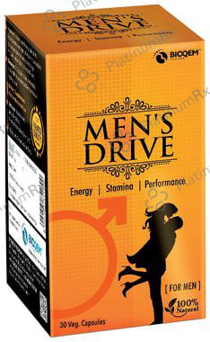 Bioqem Pharma Men's Drive - Veg Capsule for Stamina, Energy & Performance 30 Vegicap