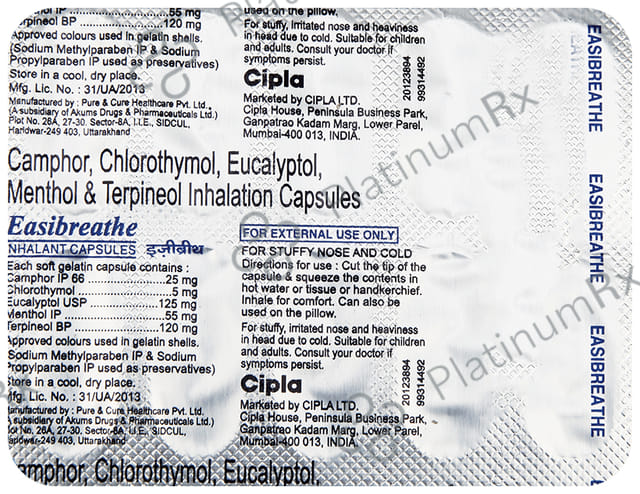 Easi Breathe Inhalant Capsule 10s