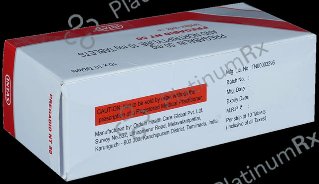 Pregabid NT 50mg/10mg Tablet