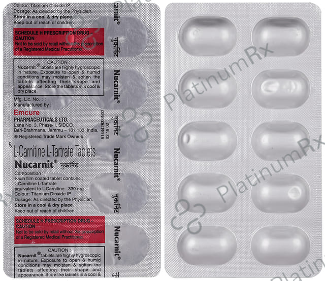 Nucarnit 330mg Tablet 10s