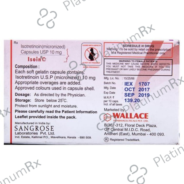 Isoin 10mg Capsule 10s