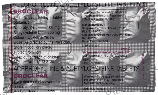 Broclear 100/600mg Tablet 10s
