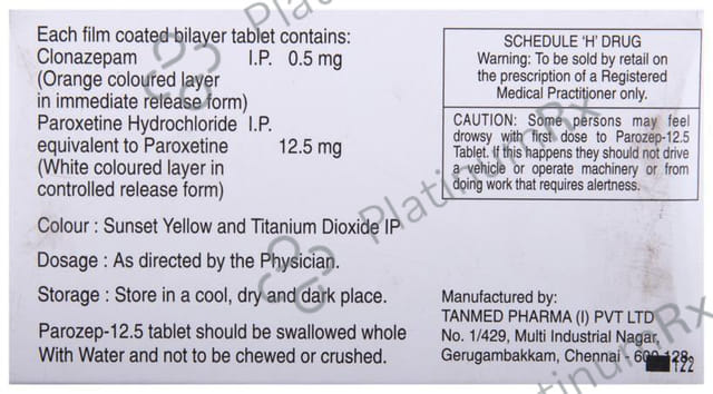 Parozep 12.5 Tablet CR