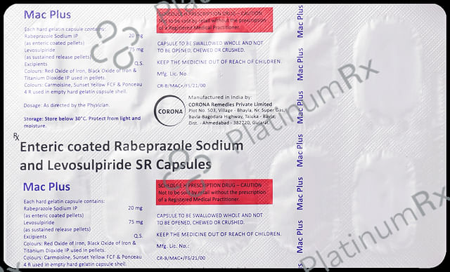 Mac Plus 75/20mg Capsule SR 10s