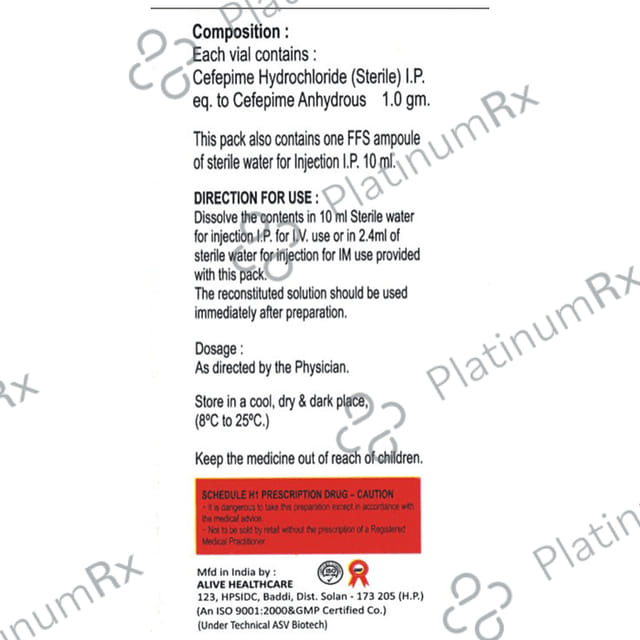 Taxipime 1gm Injection