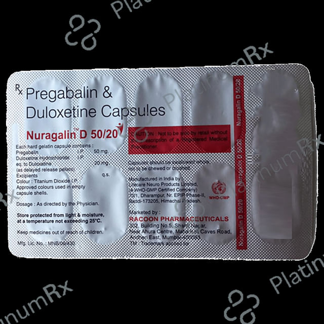 Nuragalin D 50/20mg Capsule 10s