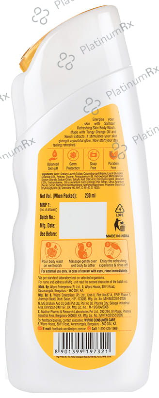 Santoor Refreshing Fragrant Skin Body Wash