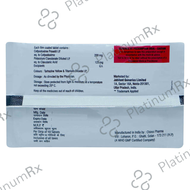 Cefoease CV 200/125mg Tablet 10s