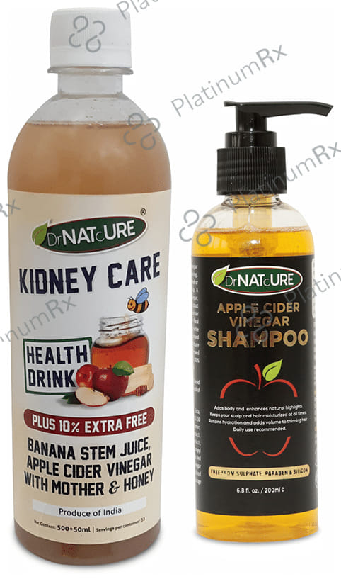 DrNATcURE Apple Cider Vinegar with Banana Stem Juice & Honey with Apple Cider Vinegar Shampoo 200ml Free