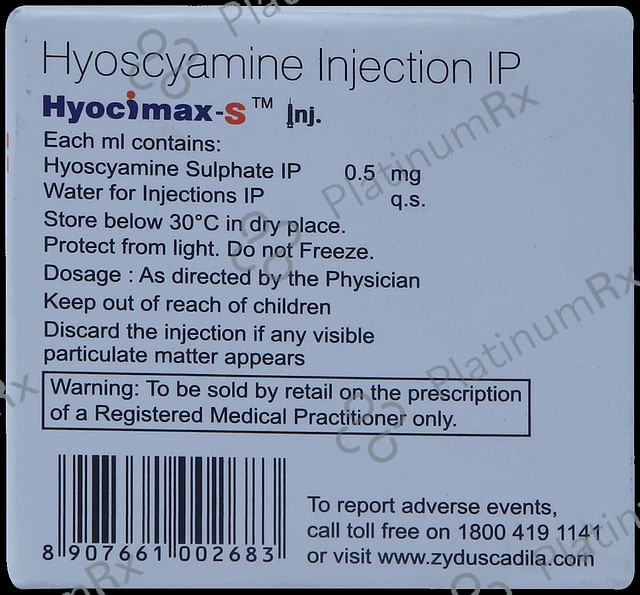 Hyocimax S 0.5mg Injection 10s