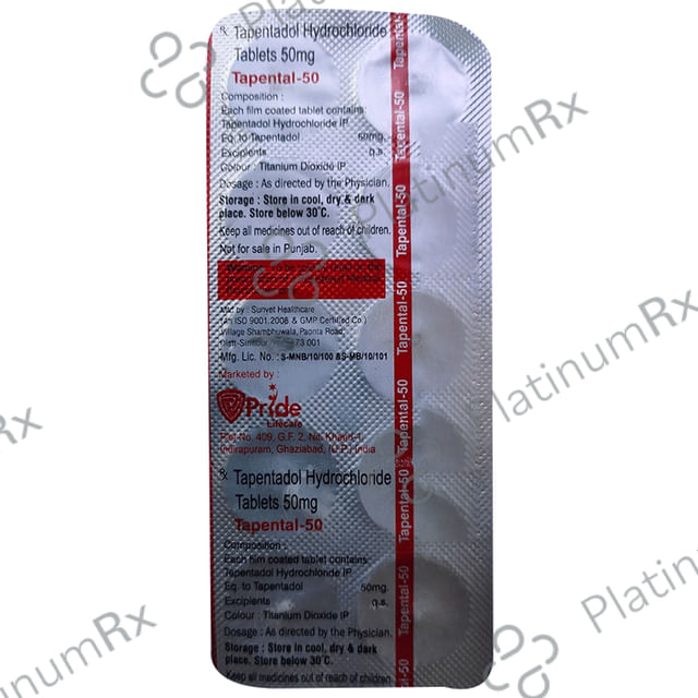 Tapental 50mg Tablet 10s
