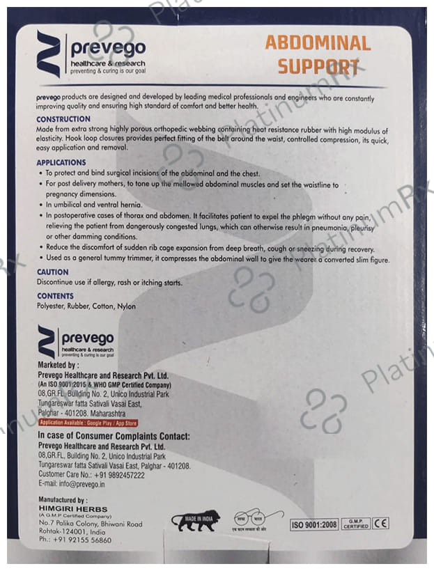 Prevego's Abdominal Support Large
