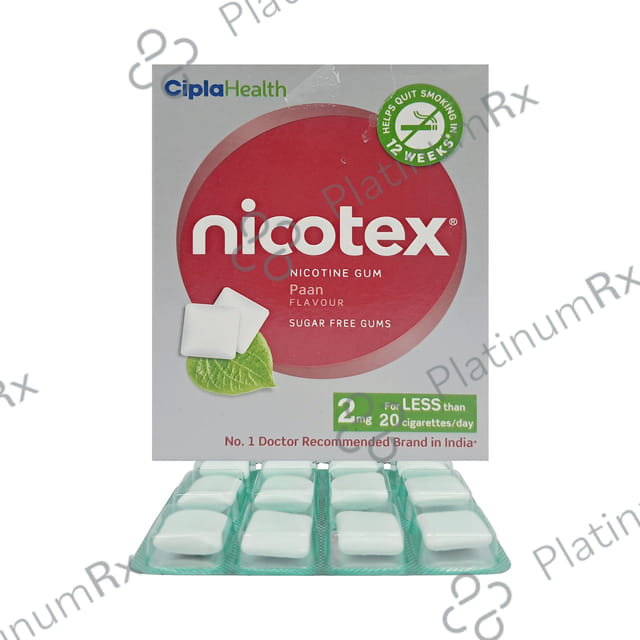 Nicotex 2mg Paan Flavour Gums 12s