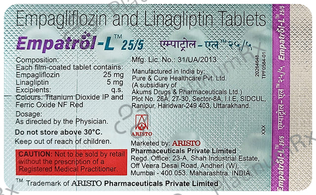 Empatrol L 25/5mg Tablet 10s
