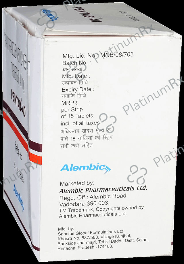 Pentab 40mg Tablet 15s
