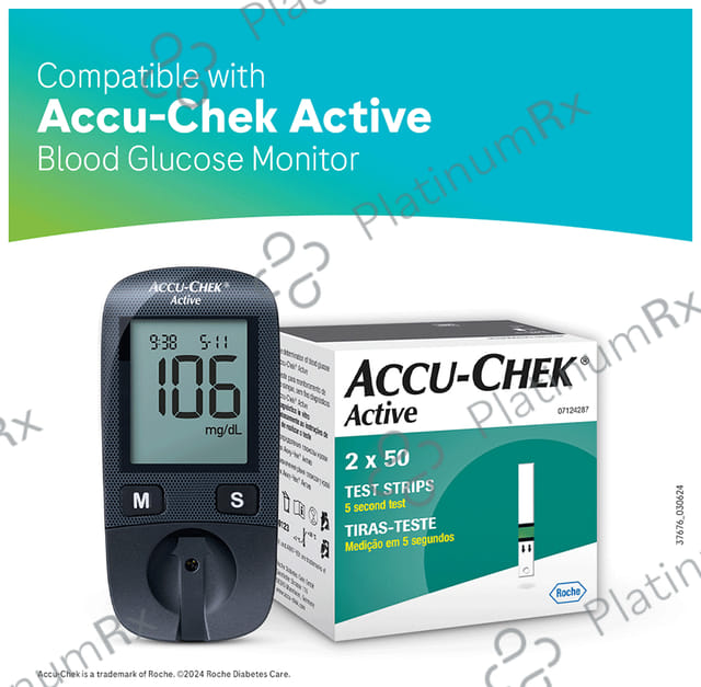 Accu Chek Active Test Strip (Only Strips) 100s