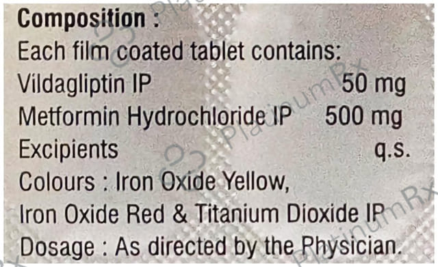 Vildus M 500/50mg Tablet 15s