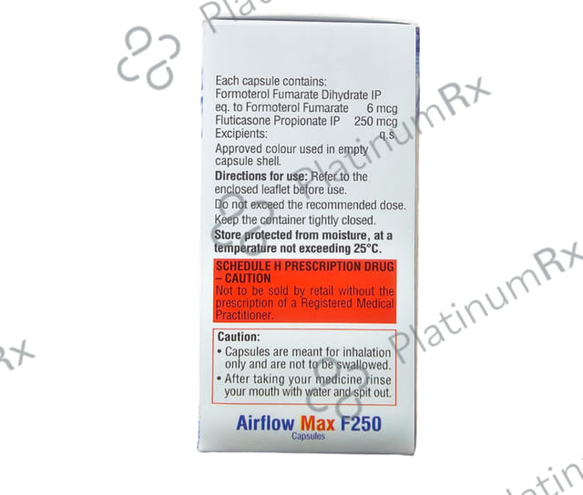 Airflow Max F 250/6mcg Capsule 30s