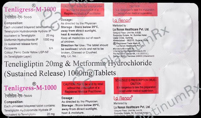Tenligress M 1000/20mg Tablet 10s