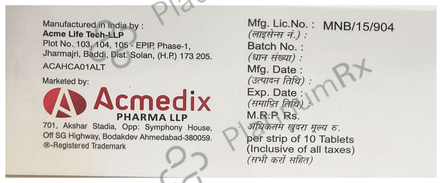 Acmetel H 12.5/40mg Tablet 10s