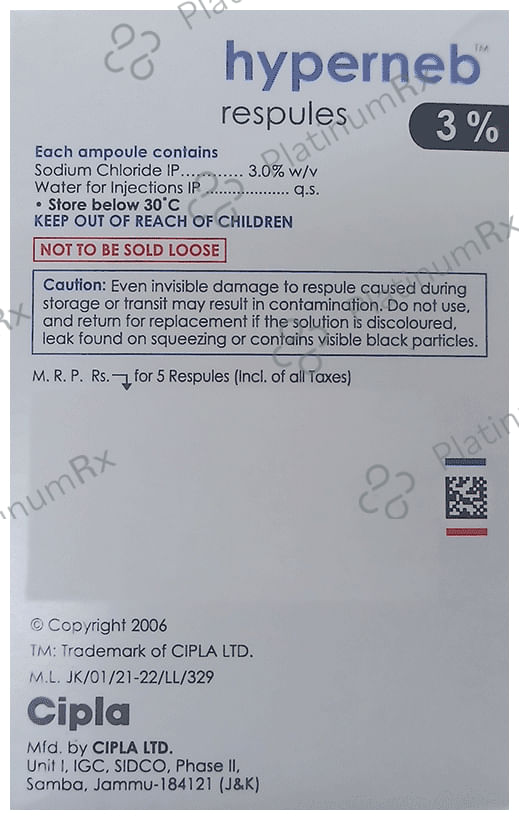 Hyperneb 3% Respules (4ml Each)