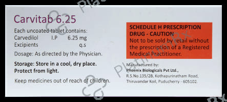 Carvitab 6.25mg Tablet 10s
