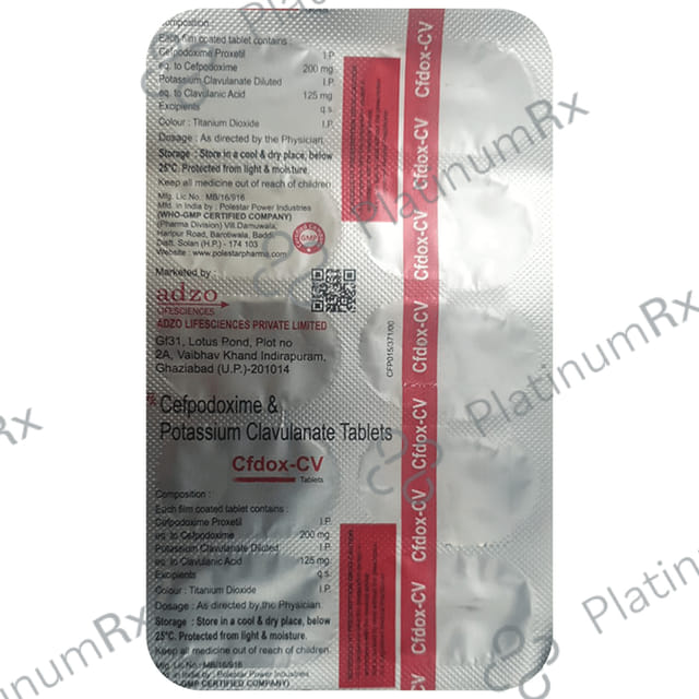 Cfdox CV 200/125mg Tablet 10s