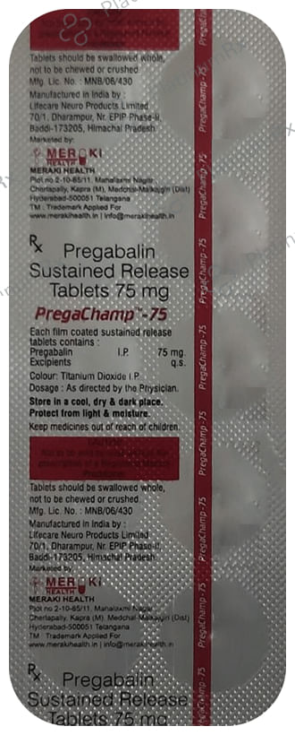 Pregachamp 75 Tablet SR