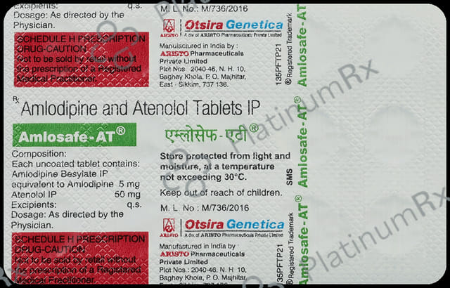 Amlosafe AT 5/50mg Tablet 15s
