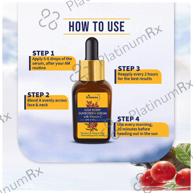 St.Botanica Goji Berry Sunscreen SPF 50 PA+++ Serum 30ml