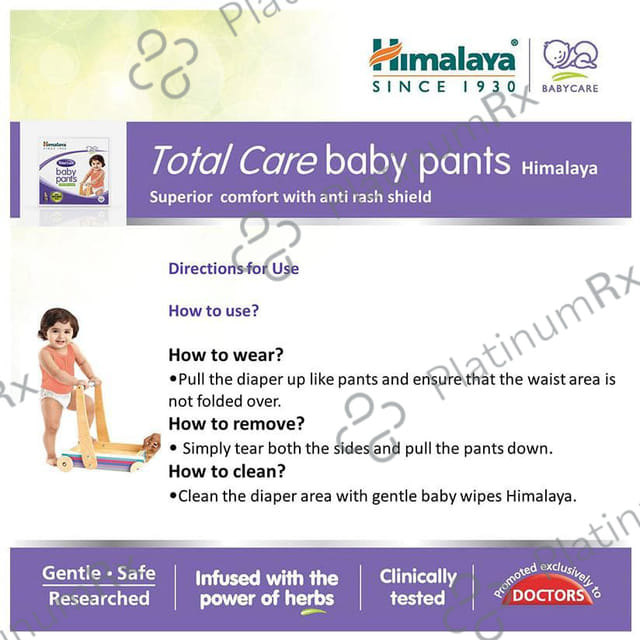 Himalaya Total Care Baby Pants - With Anti-Rash Shield & Wetness Indicator - Size Large 76 diapers