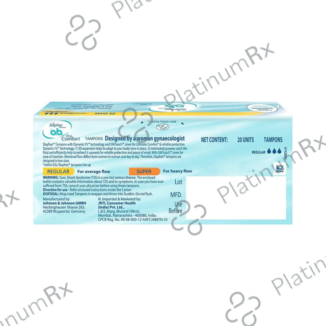 OB Silk Touch Pro Comfort Tampons Regular 20s