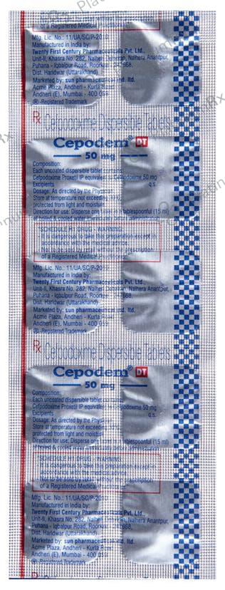 Cepodem DT 50mg Tablet 10s