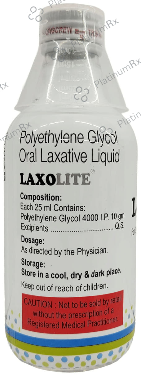 Laxolite 10gm Oral Laxative Sugar Free Liquid 200ml