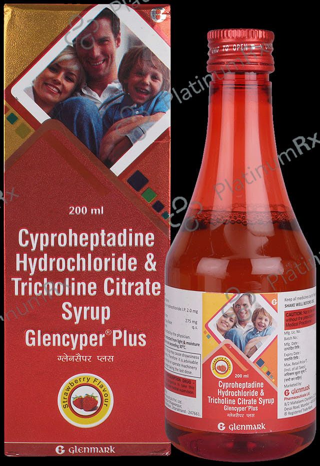 Glencyper Plus Syrup Strawberry 200ml
