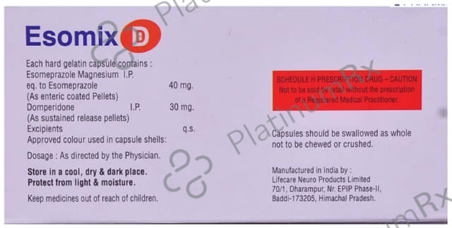 Esomix D 30/40mg Capsule SR 10s