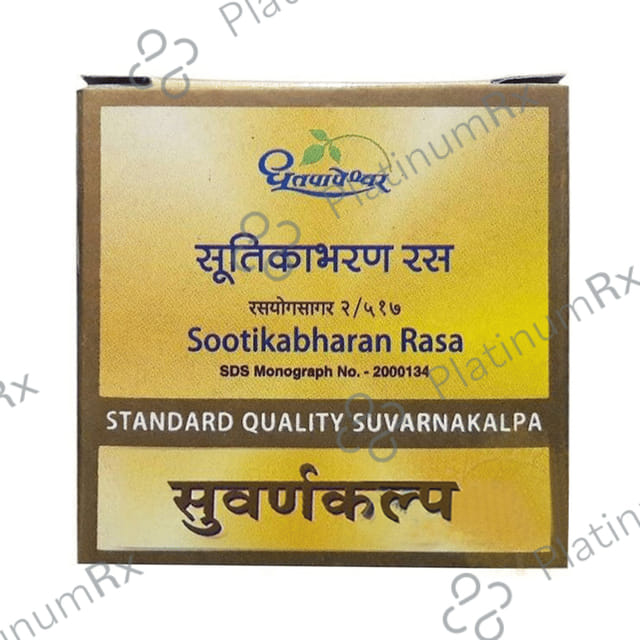 Dhootapapeshwar Sootikabharan Rasa Standard Quality Suvarnakalpa Tablet