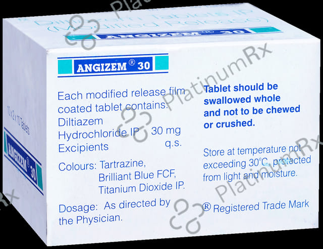Angizem 30mg Tablet MR 10s