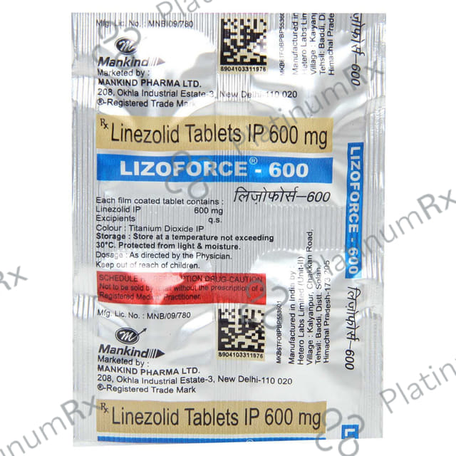 Lizoforce 600mg Tablet 4s
